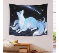 YYVKPMLXC 3D Arctic Fox Print Wall Blanket Tapestry,Starry Wonder Tapestry Wall Hanging Soft Polyester for Bedroom Living Room Home Decor 150cmx200cm