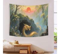 YYVKPMLXC 3D Dragon Art Tapestry,Chinese - Style Landscape Tapestry Wall Hanging,Poster Blanket Polyester for Bedroom Living Room Home Decor 150cmx200cm