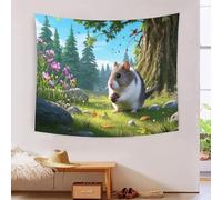 YYVKPMLXC 3D Guinea Pig Print Wall Blanket Home Decoration Bedding Poster Wall Art Tapestry|Forest Nature Art Tapestry Polyester for Bedroom| Living Room 100cmx150cm