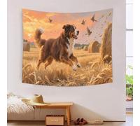 YYVKPMLXC 3D Print Bernese Mountain Dog Wall Blanket Tapestry,Autumn Wheat Field Tapestry Wall Hanging Soft Polyester for Bedroom Living Room Home Decor 180cmx230cm