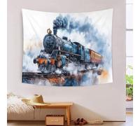 YYVKPMLXC 3D Print Steam Train Wall Blanket Tapestry| Wall Hanging Tapestries Soft Polyester for Bedroom| Living Room 70cmx100cm