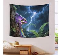 YYVKPMLXC 3D Print Tree Frog Wall Blanket Tapestry,Thunderstorm Rainforest Tapestry Wall Hanging Soft Polyester for Bedroom Living Room Home Decor 130cmx150cm