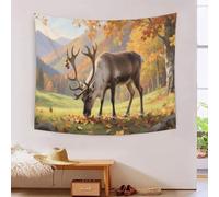 YYVKPMLXC 3D Reindeer Aesthetic Tapestry,Autumn Ranch Wall Hanging,Wall Blanket Polyester Dorm Decor for Living Room Bedroom 180cmx230cm
