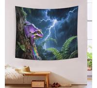YYVKPMLXC 3D Tree Frog Printed Tapestry Wall Hanging Decoration Wall Blanket,Thunderstorm Rainforest Window Tapestries Polyester for Kids Boys Girls Bedroom Living Room 180cmx230cm