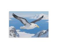 YYVKPMLXC Albatross Wall Art Antarctic Landscape Canvas Giclee Artwork Pictures Prints Decor by Paintings Ready To Hang for Living Room Decoration 08x12inch(20x30cm)