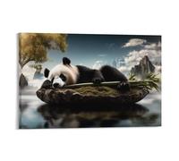 YYVKPMLXC Art Giclee Canvas Panda Canvas Prints Art Landscape Wall Art Modern Stretched Painting Pictures Ready To Hang for Home Decor 08x12inch(20x30cm)