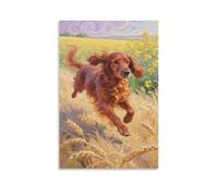 YYVKPMLXC Art Giclee Irish Setter Canvas Prints Outdoor Landscape Wall Art Painting Ready To Hang for Home Office Decorations 12x18inch(30x45cm)