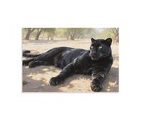 YYVKPMLXC Black Panther Picture Print Canvas Sunny Wilderness Wall Art Giclee Artwork Painting Ready To Hang for Home Decor 16x24inch(40x60cm)