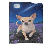 YYVKPMLXC Chihuahua Dog Bed Blanket 3D Printed Serene Flower Clusters Flannel Throws Blankets Soft Warm for Adults Travel 40x50inch(100x130cm)