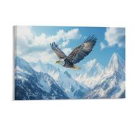 YYVKPMLXC Eagle Art - The Canvas Prints of Reproduction Artwork Pictures on Canvas Wall Art for Home Office Decorations 08x12inch(20x30cm)