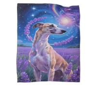 YYVKPMLXC Greyhound Bed Blanket 3D Pattern Dreamy Starry Sky Flannel Throw Blanket Soft Warm for Sofa, Couch, Bed 50x60inch(127x152cm)