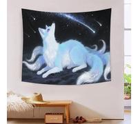 YYVKPMLXC Wall Blanket Arctic Fox Tapestry,Starry Wonder 3D Print Wall Hanging Tapestries Dorm Decor Soft Polyester for Living Room Bedroom 130cmx150cm
