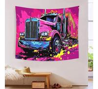 YYVKPMLXC Wall Blanket Big Truck Tapestry Wall Hanging| 3D Art Graffiti Style Print Aesthetic Tapestry Soft Polyester for Bedroom Living Room Home Decor 70cmx100cm