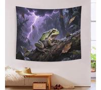 YYVKPMLXC Wall Blanket Tree Frog Tapestry,Thunderstorm Rainforest 3D Print Wall Hanging Tapestries Dorm Decor Soft Polyester for Living Room Bedroom 100cmx150cm