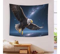 YYVKPMLXC Wall Hanging Tapestries Eagle 3D Wall Blanket Cosmic Starry Scene Soft Polyester Tapestry for Bedroom Living Room Home Decor 130cmx150cm