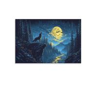 YYVKPMLXC Wolf Art - Oil Paintings Reproduction Modern Giclee Canvas Print Artwork Pictures on Canvas Wall Art for Home Office Decorations 20x30inch(50x75cm)