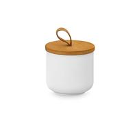 YYW Ceramic Food Storage Jars with Airtight Bamboo Lids for the Kitchen Counter - Ideal for Storing Ground Coffee, Tea, Herbs, Grains, Sugar and Salt（trumpet）