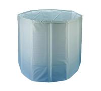 YYW Foldable Bath Tub for Adults, Large Foldable Cold Plunge Tub for Recovery, Collapsible Ice PlungeTub Suitable for Home Outdoors Gyms (Gradient Blue Insulation Set, 31.5 in)