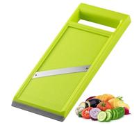 YYwenting Vegetable Slicer Portable Vegetable Chip Maker Stainless Steel Handheld Kitchen Food Chopper with Ergonomic Handle for Potatoes Carrots Onions (Green)