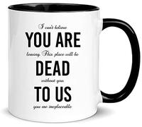 YYWUDISHOP - You are dead to us Mug,Funny Mug for a colleague who's leaving. Goodbye, farewell, leaving, 11oz Ceramic Coffee Mug/Tea Cup, White