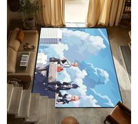yyxsgdmw Door Mat Anti-Slip Kitchen Man Bedroom Handmade Tufted Rug Carpet Living Room Anime Manga C-Chainsaw Entrance Decoration Q4312 60×90Cm