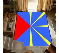 yyxsgdmw Fashion 974 R-Reunion Island Logo Small Carpet Anti-Slip Kitchen Bedroom Handmade Tufted Rug Living Room Entrance Decoration Q5835 50×70Cm