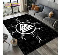 yyxsgdmw Odin Viking Symbol Valknut Nordic Valhalla Carpet Rug For Living Room Bedroom Home Sofa Decoration,Area Rug Non-Slip Floor Mat Q1658 40×60Cm