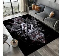 yyxsgdmw Odin Viking Symbol Valknut Nordic Valhalla Carpet Rug For Living Room Bedroom Home Sofa Decoration,Area Rug Non-Slip Floor Mat Q3009 120×180Cm