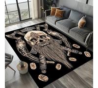 yyxsgdmw Odin Viking Symbol Valknut Nordic Valhalla Carpet Rug For Living Room Bedroom Home Sofa Decoration,Area Rug Non-Slip Floor Mat Q3047 160×200Cm