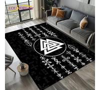 yyxsgdmw Odin Viking Symbol Valknut Nordic Valhalla Carpet Rug For Living Room Bedroom Home Sofa Decoration,Area Rug Non-Slip Floor Mat Q1526 40×60Cm