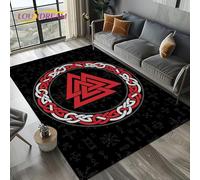 yyxsgdmw Odin Viking Symbol Valknut Nordic Valhalla Carpet Rug For Living Room Bedroom Home Sofa Decoration,Area Rug Non-Slip Floor Mat Q3030 90×150Cm