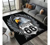 yyxsgdmw Retro America Historic Route 66,Mother Road,Mãe Estradacarpet Rug For Living Room Bedroom Home Sofa,Area Rug Non-Slip Floor Mat Q4748 120×160Cm