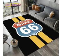 yyxsgdmw Retro America Historic Route 66,Mother Road,Mãe Estradacarpet Rug For Living Room Bedroom Home Sofa,Area Rug Non-Slip Floor Mat Q2899 100×160Cm