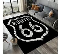 yyxsgdmw Retro America Historic Route 66,Mother Road,Mãe Estradacarpet Rug For Living Room Bedroom Home Sofa,Area Rug Non-Slip Floor Mat Q2882 40×60Cm