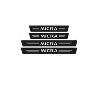 YYYQP 4Pcs Car Kick Plates Non-Slip Scuff Door Sill Protector, for Nissan Micra Decorative Accessories