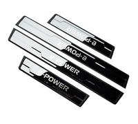 YYYQP 4Pcs Car Stainless Steel Kick Plates Non-Slip Scuff Door Sill Protector, for Nissan X-Trail T33 Qashqai J12 Ariya e-Power 2024 Decorative Accessories