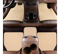 YYYQP 5Pcs Leather Car Floor Mats Waterproof Protector Carpet, for LEXUS ES 2018-2023 Accessories Interior,G-Beige