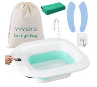 YYYSITZ Sitz Bath, Electric Sitz Bath for Hemorrhoids, Sitz Bath for Toilet Seat, Postpartum Care Bowl, Sits Bath Soak Tub for Women Men, Sitz Baths Salts Pan, Butt Bath Basin, Portable, Green