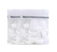 Yyyuluo 2 Pack Mesh Laundry Bags 40x50cm - Reusable Zipper Wash Bags for Delicates Socks Underwear Fine Durable Polyester Mesh for Travel & Machine Wash (White)