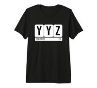 YYZ Toronto Canada Travel Souvenir Black Text Premium T-Shirt
