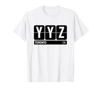 YYZ Toronto Canada Travel Souvenir White Text T-Shirt