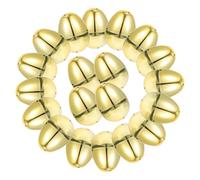 YYZTXF 20pcs Plastic Gold Fillable Easter Eggs Open Egg Ornaments Easter Candy Gift Boxes Table Decorations for Office Party Supplies