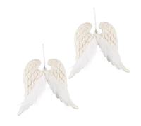 YYZTXF 2pcs Christmas Tree Ornaments Creative Home Decor Hangings Snowflake and Angel Wings for Xmas Tree and Holiday Decorations