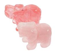 YYZTXF 2pcs Crystal Elephant Figurine Adorable Elephant Decoration for Home Christmas Ornament