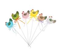 YYZTXF 6pcs Easter Animal Figurines Toy Ornaments for Boy Girl Festival Decoration with Chicken Bunny Designs Easter Celebrations and Holiday Decor