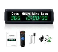 YZ Digital 999 Days Count Up/Down Timer, Real Time 12/24 Hour Display, Event Countdown Clock for Retirement, Pregnancy, Birthday, Christmas