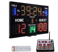 YZ LED Basketball Scoreboard with Shot Clock, Digital Scoreboard with Remote, Electronic Scoreboard with Timer Clock, Digital Score Keeper Outdoor