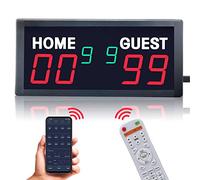 YZ Upgraded Electronic Scoreboard, Portable Digital Scoreboard with Remote, Cornhole Scoreboard Ping Pong Score Keeper for Games Basketball/Football/Baseballl/Shuffleboard/Billiard/Volleyball