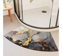 YZBBSH Bathroom Rug Non Slip Anti Mould 100 x 45 cm Super Absorbent Curved Bath Mat 4 Layer esign Comfortable Shower Rugs Easy to Clean and Quick Dry,E
