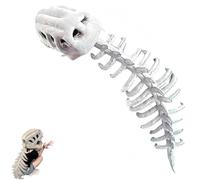 YZBBSH Realistic Dinosaur Skeleton Costume Set for Adults & Kids,3D Dinosaur Fossil Jumpsuit with Skull Headpiece & Spine,Lightweight Halloween Cosplay Outfit for Fancy Dress Parties (Children)